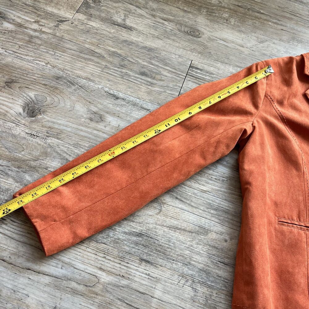 Halloween Fall Jacket Medium Button Up Orange Vintage NWT - Picture 9 of 13